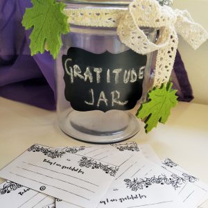 making a gratitude jar